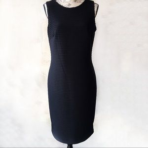Julian Taylor Cocktail Work Dress Black Knit